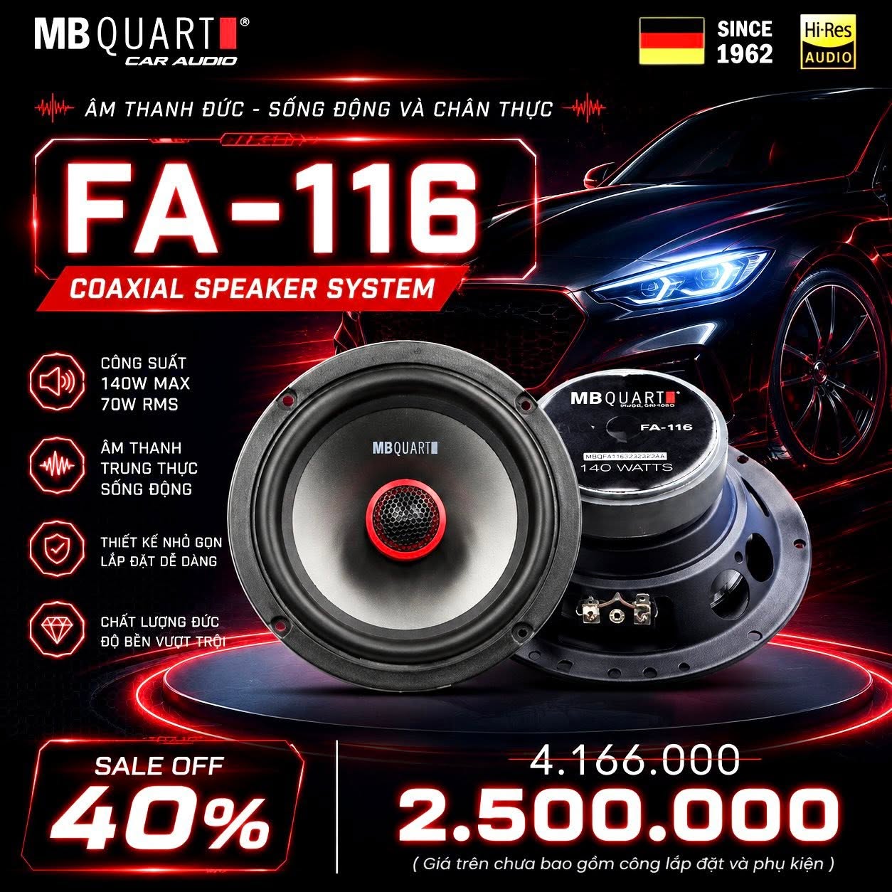 Loa đồng trục MB QUART FA-116