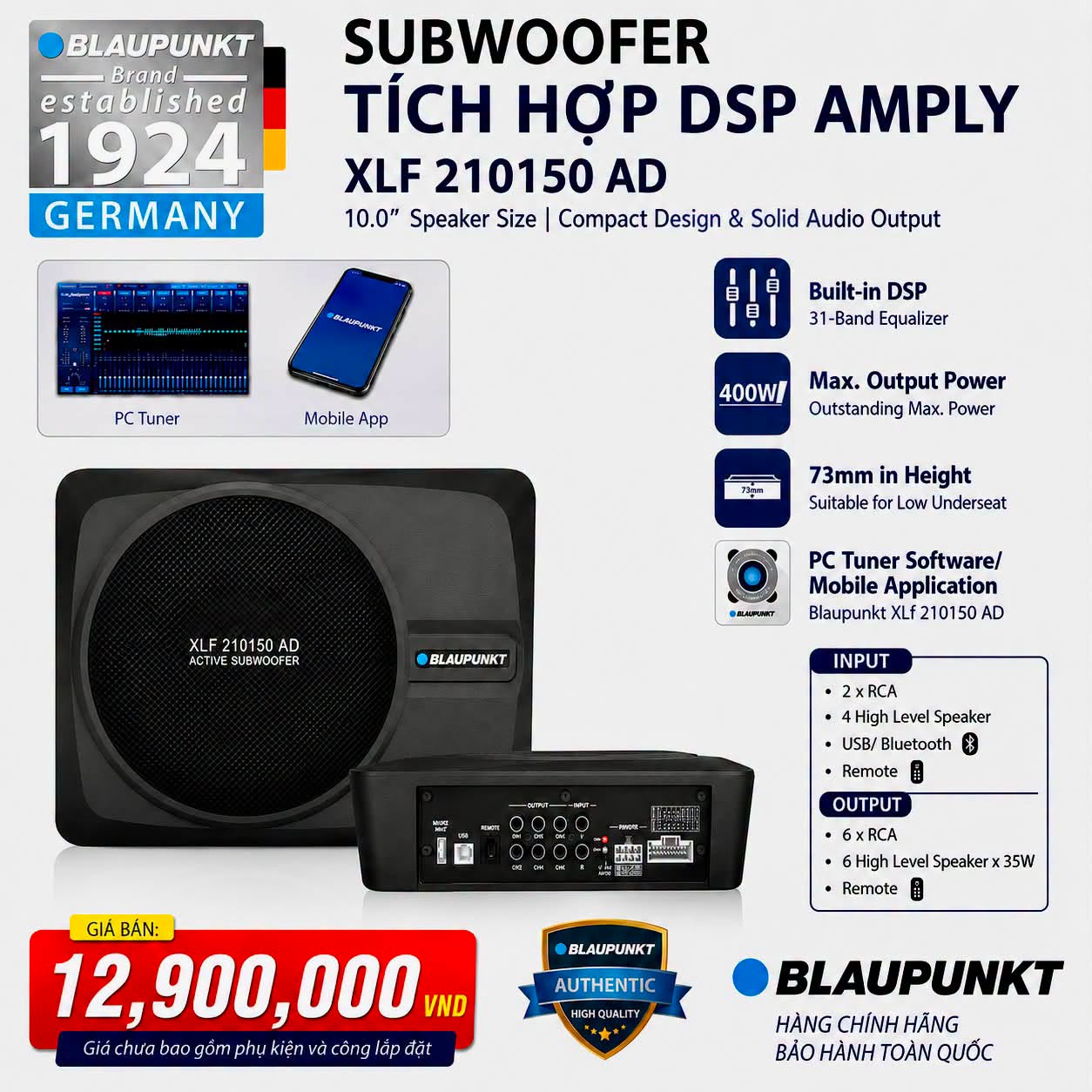 Sub điện tích hợp DSP Blaupunkt xlf 210150 AD