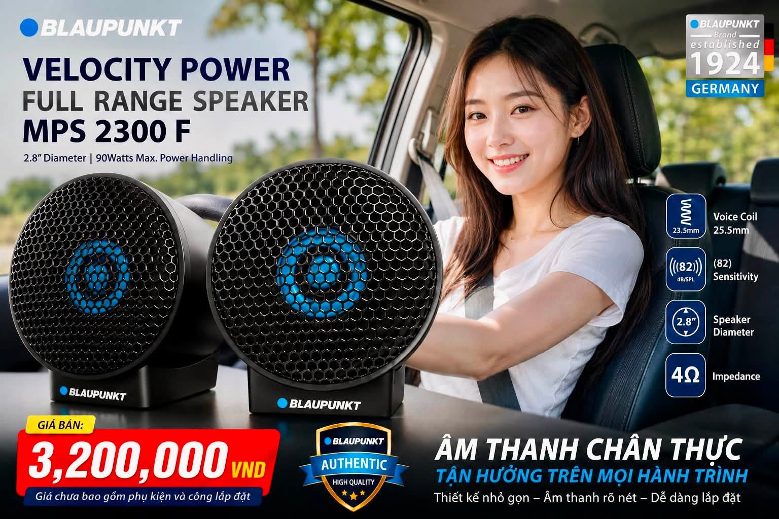 Loa Full Range Đặt Taplo Blaupunkt MPS 2300 F