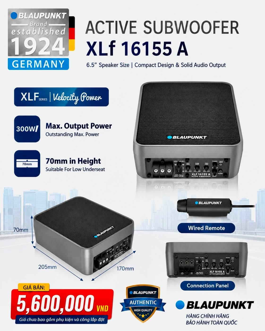 Sub điện gầm ghế Blaupunkt XLf A