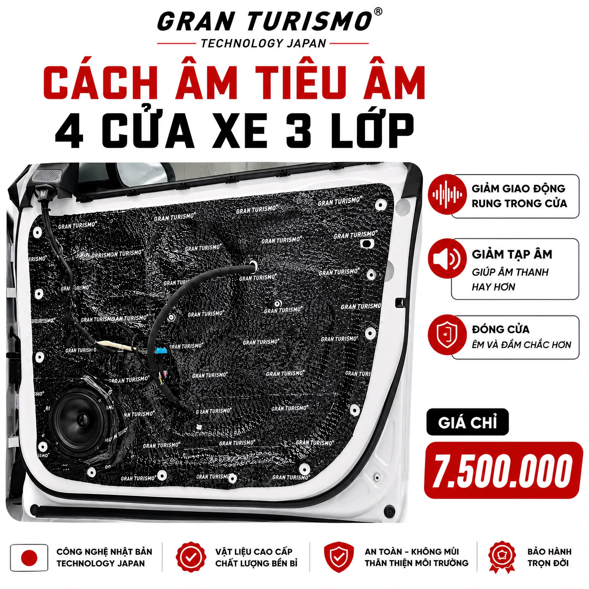 Cách âm Tiêu âm 4 cửa xe 3