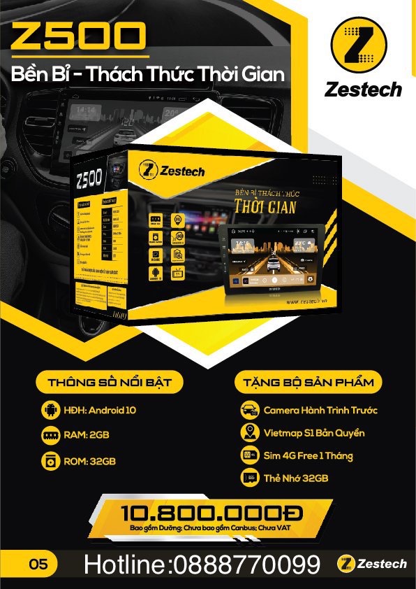 Màn hình ô tô DVD Android Zestech Z500